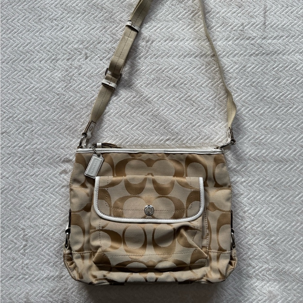 Coach Tan Signature Crossbody Bag